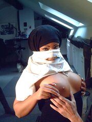 Ultra-Cute arab hijab nymph deep throats shaft and faux-cock