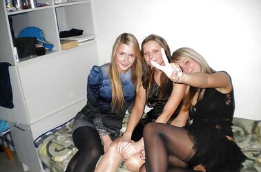 Swedish damsels in stockings and pantyhose