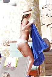 Jessica Alba wearing a bathing suit in Los Cabos