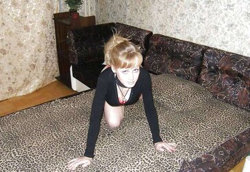 Super-Cute Russian Wifey Position at Home