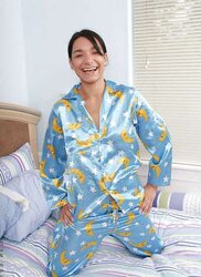 Blue Satin Pyjamas