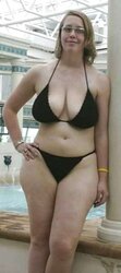 Bikini swimsuit hooter-sling plumper mature clad teenager ample orbs