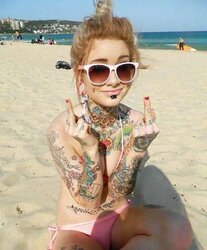 Luxurious gals with Tats