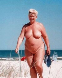 Nude grannies on beach