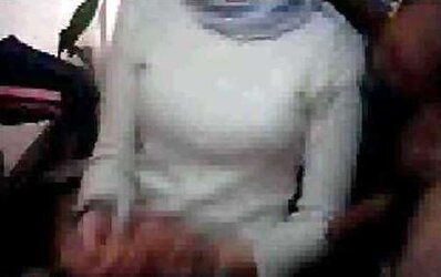 Hijab arab webcam in office Wears egypt or turkish jilbab