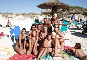 Groups Of Bare People On The Beach - Vol.