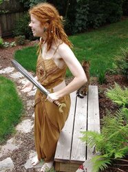 Ida two - Redheaded hippie with sword