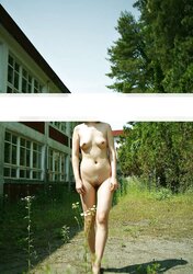 Korean gal naked in public