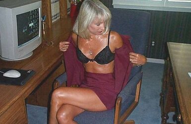 Red-Hot Mature Anne in her Home Office