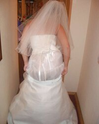 Bride demonstrating off