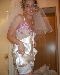 Bride demonstrating off