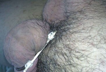 My man meat pent up in home made crimper