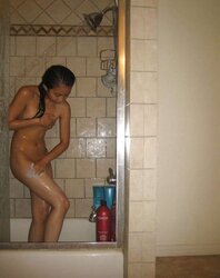 College Asian in the Shower