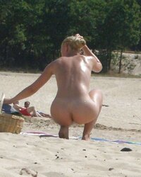 Older Beach Nudists