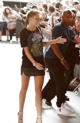 Miley Cyrus Magnificent slide upskirt shopping in London July