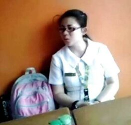 BOSO uber-cute nurse thong while paying food