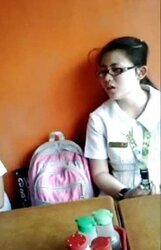 BOSO uber-cute nurse thong while paying food