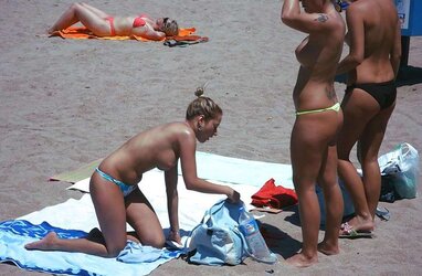 Bulgarian Beach Women from Dark-Hued River - II