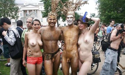 Mingle nude and boned in public