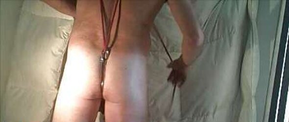 Ass Fucking hook, crimson strap and restrain bondage...