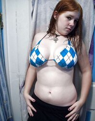 Bikini swimsuit brassiere plumper mature clad teenager immense knockers