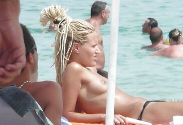 Luxurious Knockers Caught on Beach two by Voyeur TROC