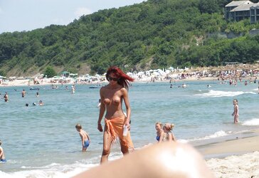 Bulgarian Beach Ladies from Dark-Hued River - X