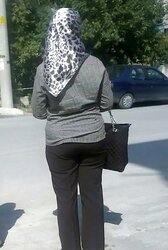 Hijab culo voyeur