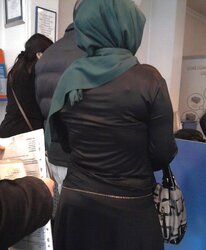 Hijab backside voyeur