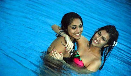Indian Damsels at Pool Soiree