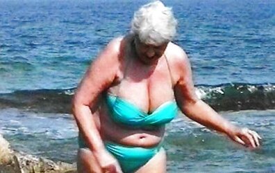 Granny plumper beach