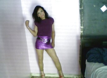 Metalic purple mini miniskirt