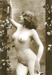Vintage Erotic Image Art four - Naked Model 1 c.