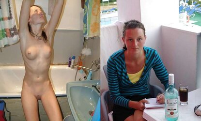 Teenagers Before and After clothed stripped