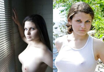 Teenagers Before and After clothed stripped
