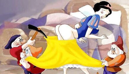 Erotic Cartoons trio - Snow White Photos