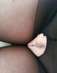 Ripped pantyhose to reveal my vag