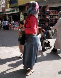 Hijab bum voyeur