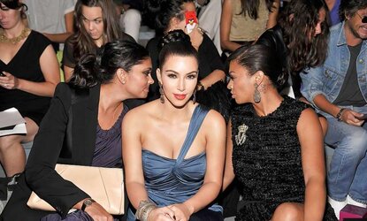 Kim Kardashian at the Vera Wang Spring 2012 style demonstrate