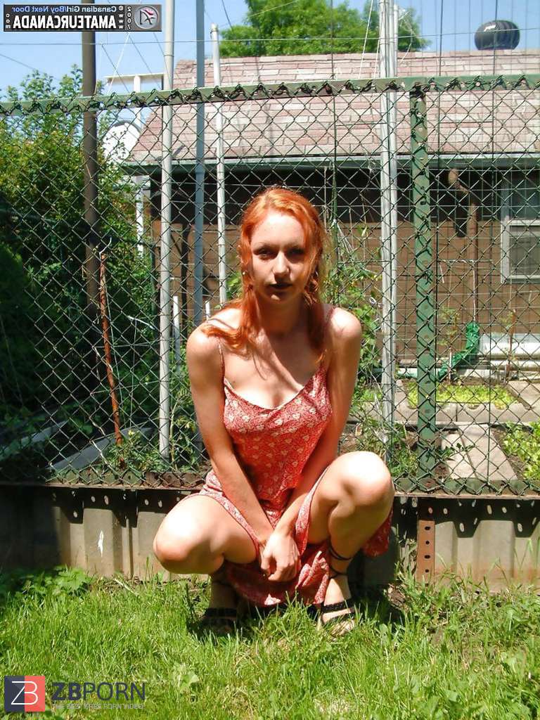 Upskirt Redhead Outdoors In White Undies Zb Porn