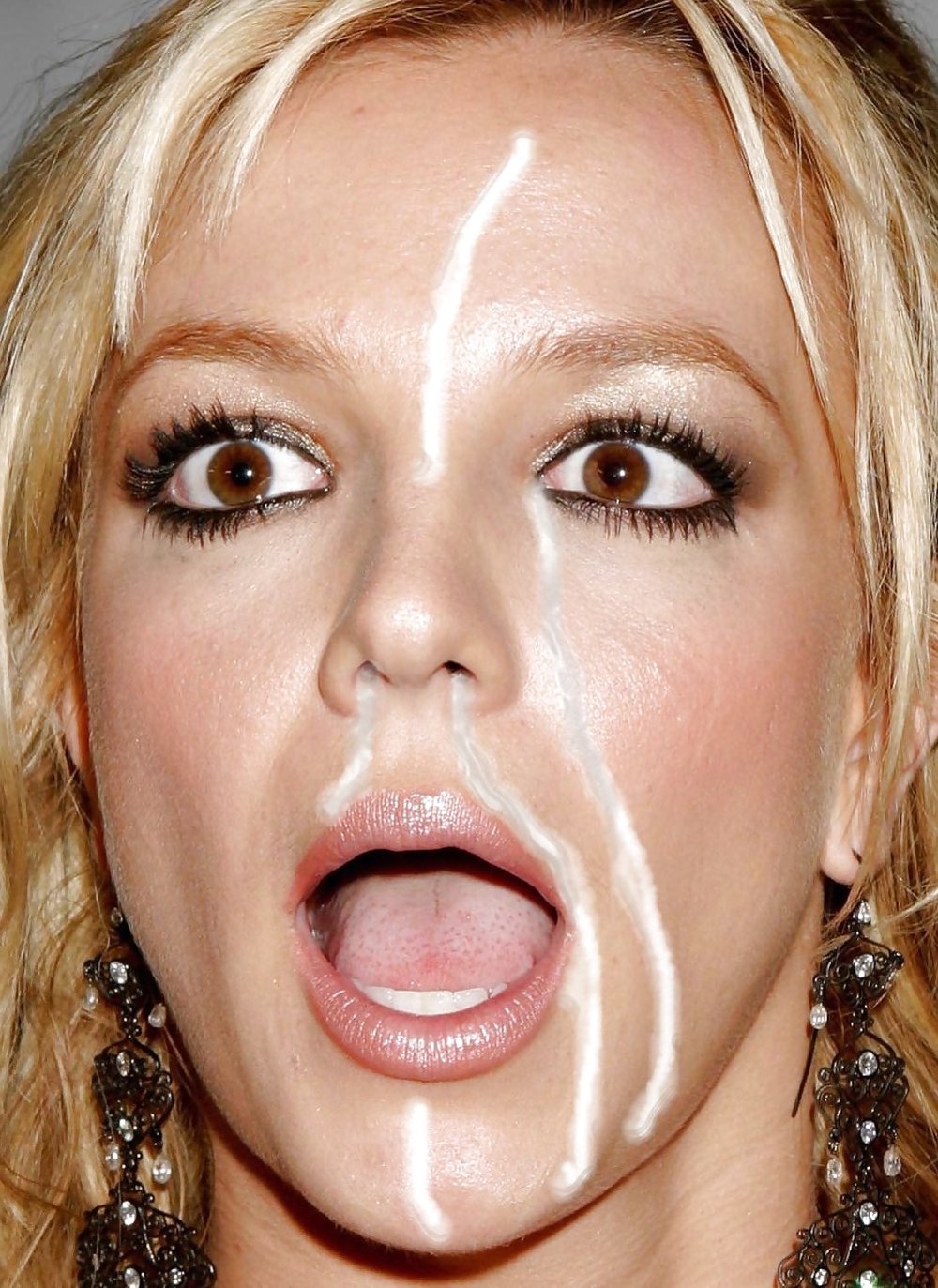 Britney Jizz-Shotguns Fake Facial Cumshot but pretty excellent. 