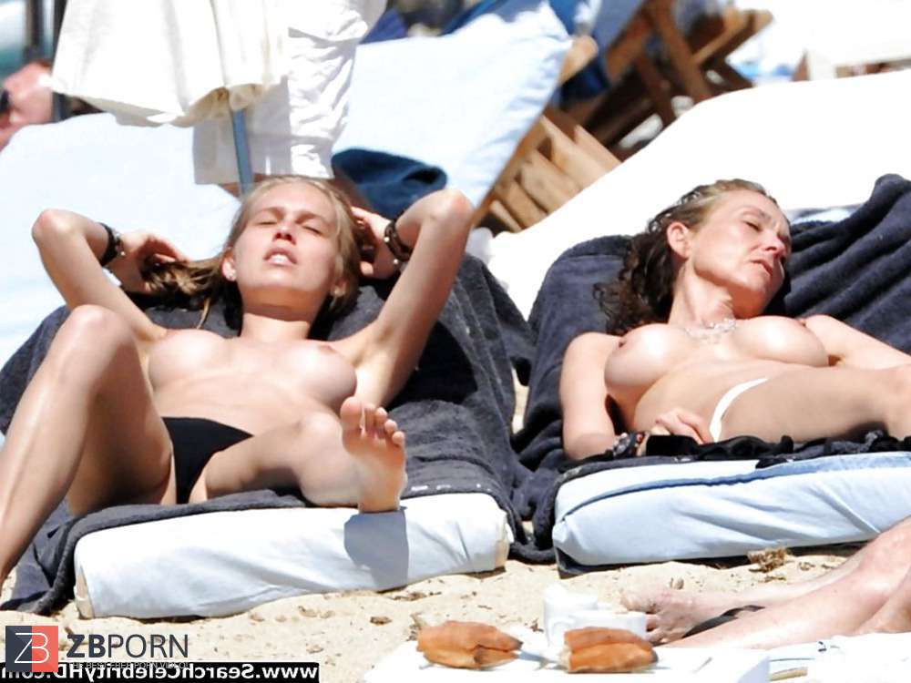 Super-Fucking-Hot Model Katharina Damm Stripped To The Waist At The Beach  In St. Tropez - ZB Porn