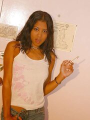 Lily Thai - Smoking Fetish at Dragginladies