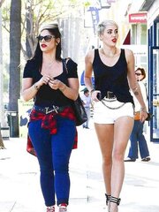 Miley Cyrus Handsome Hotpants shopping in Los Angeles April
